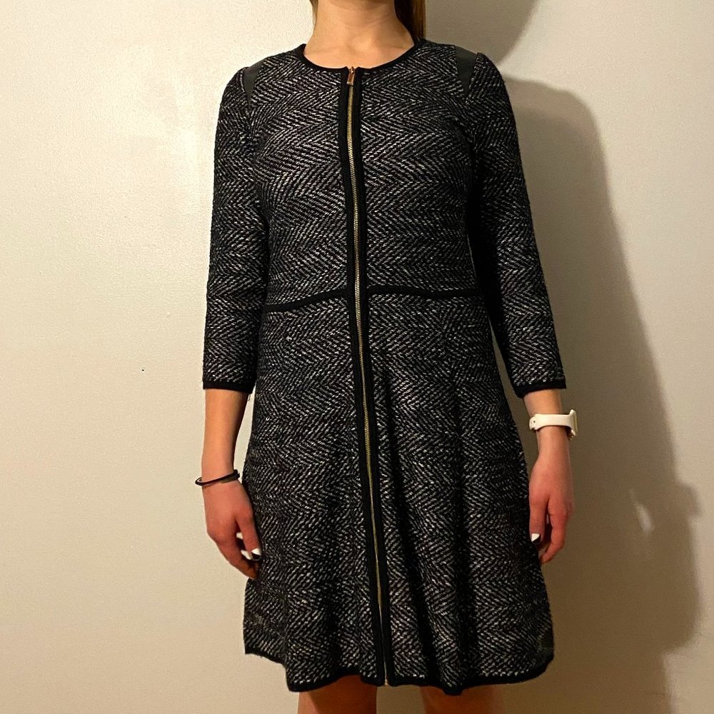 Ann Taylor Sweater Dress Full Zip Classic